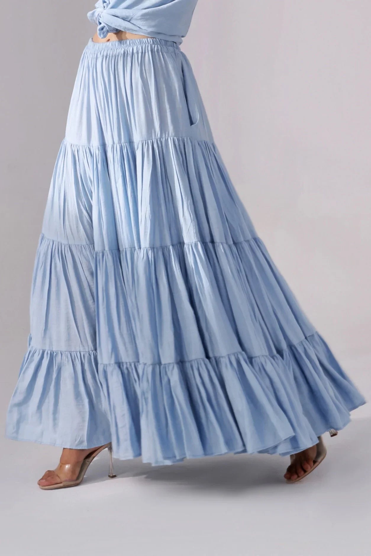 Sky Tiered Skirt
