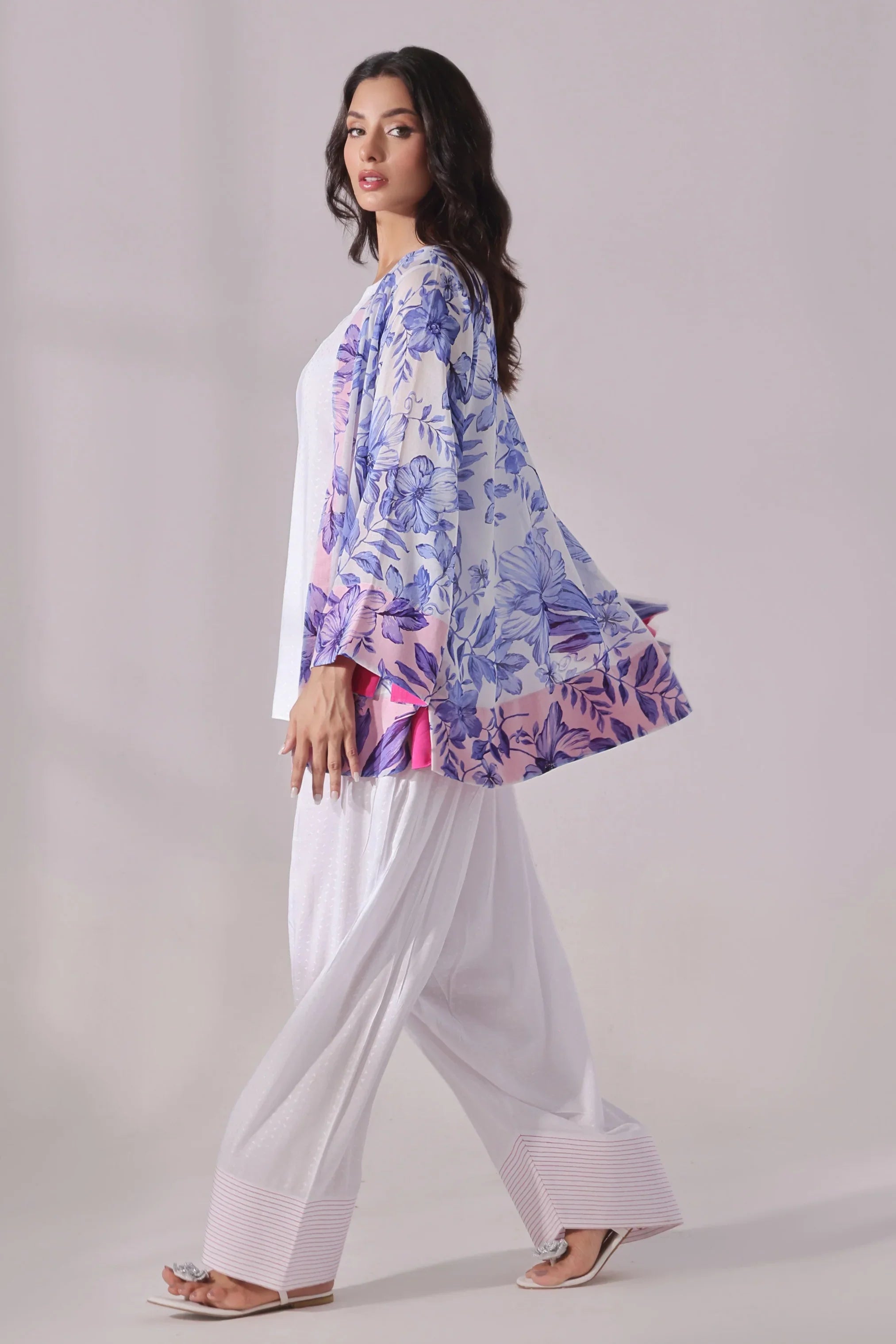 CARDIGAN with Shirt & Farshi Bottom