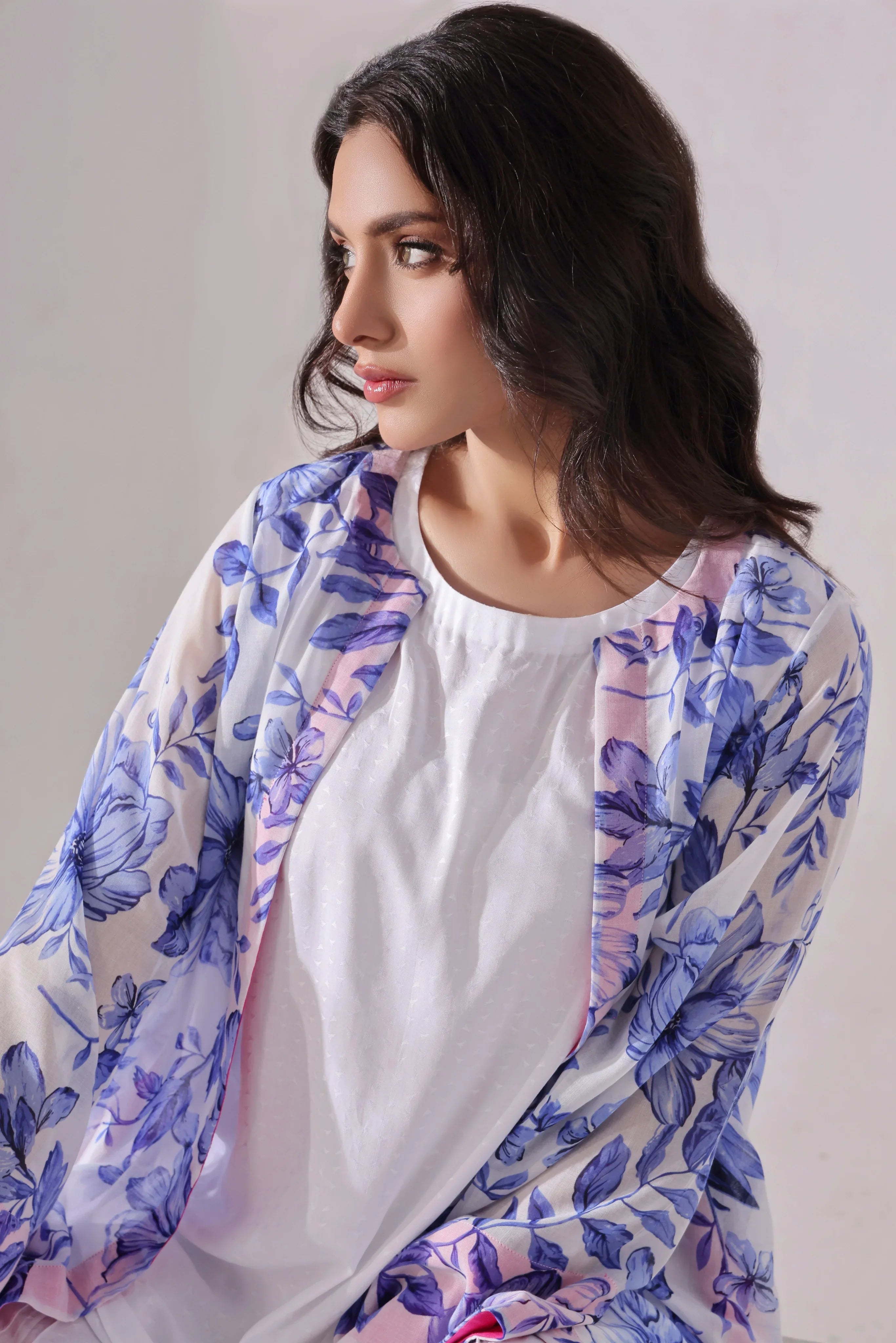 CARDIGAN with Shirt & Farshi Bottom