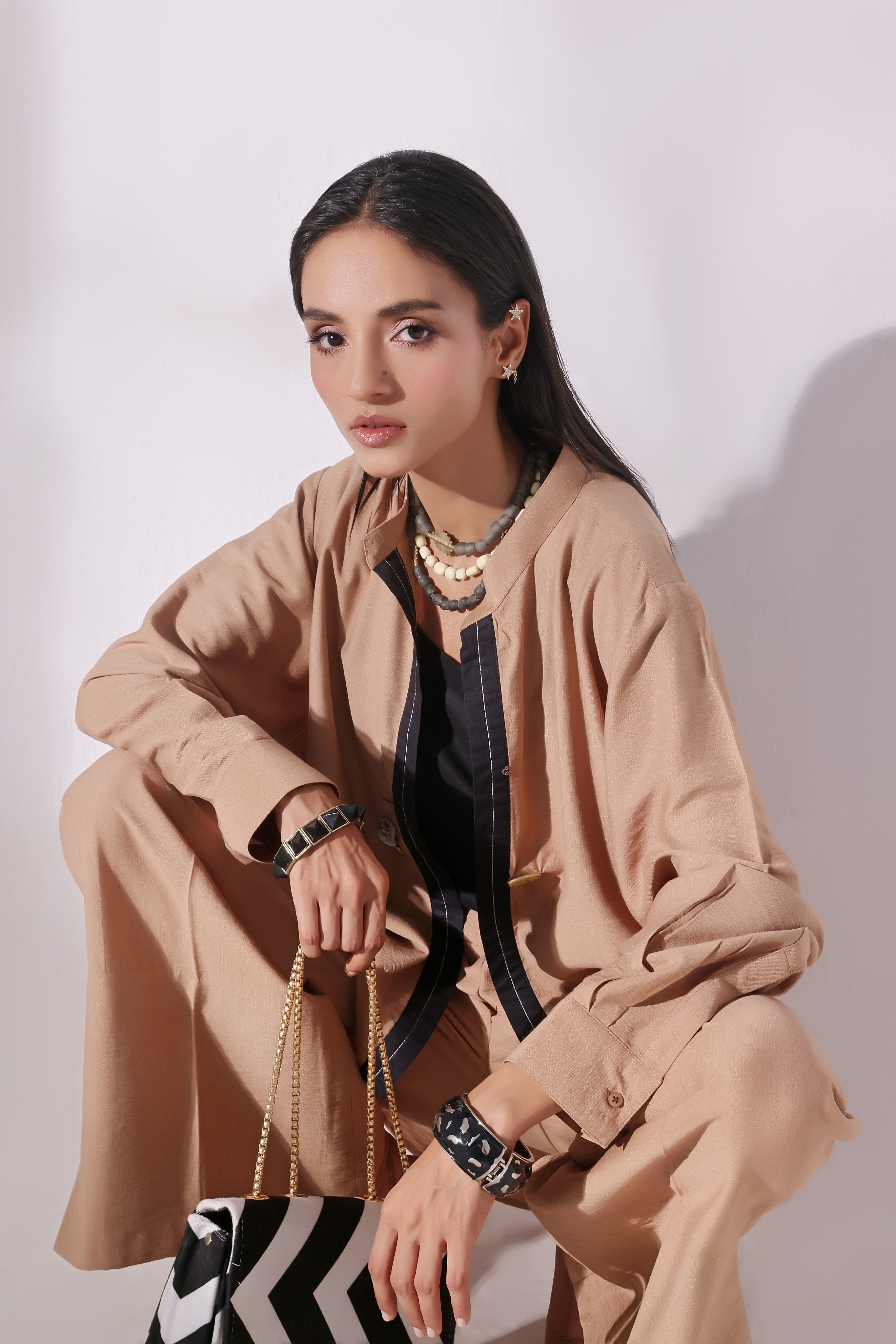 Khaki Top & Pent Set