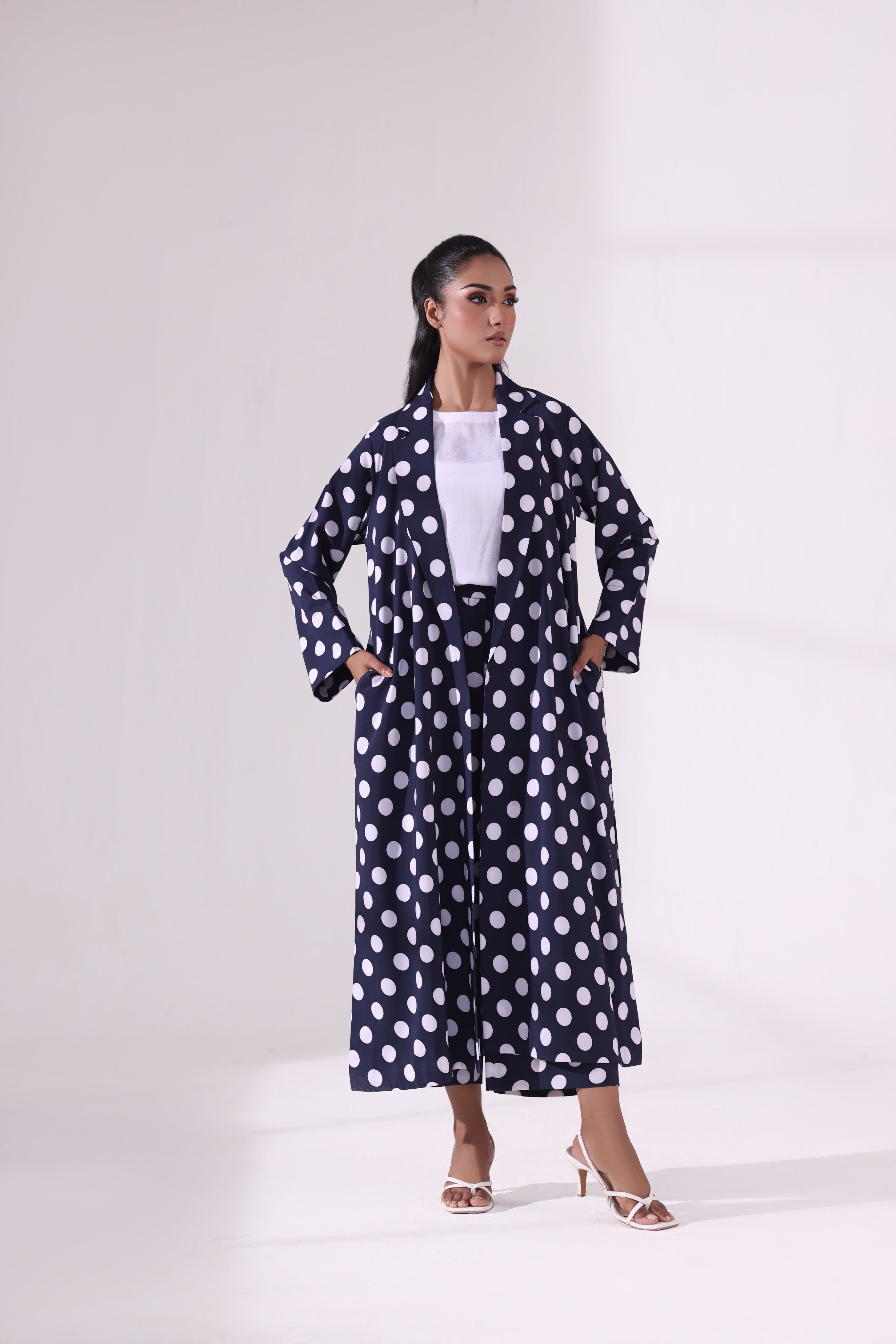 POLKA DOT TRENCH COAT SET