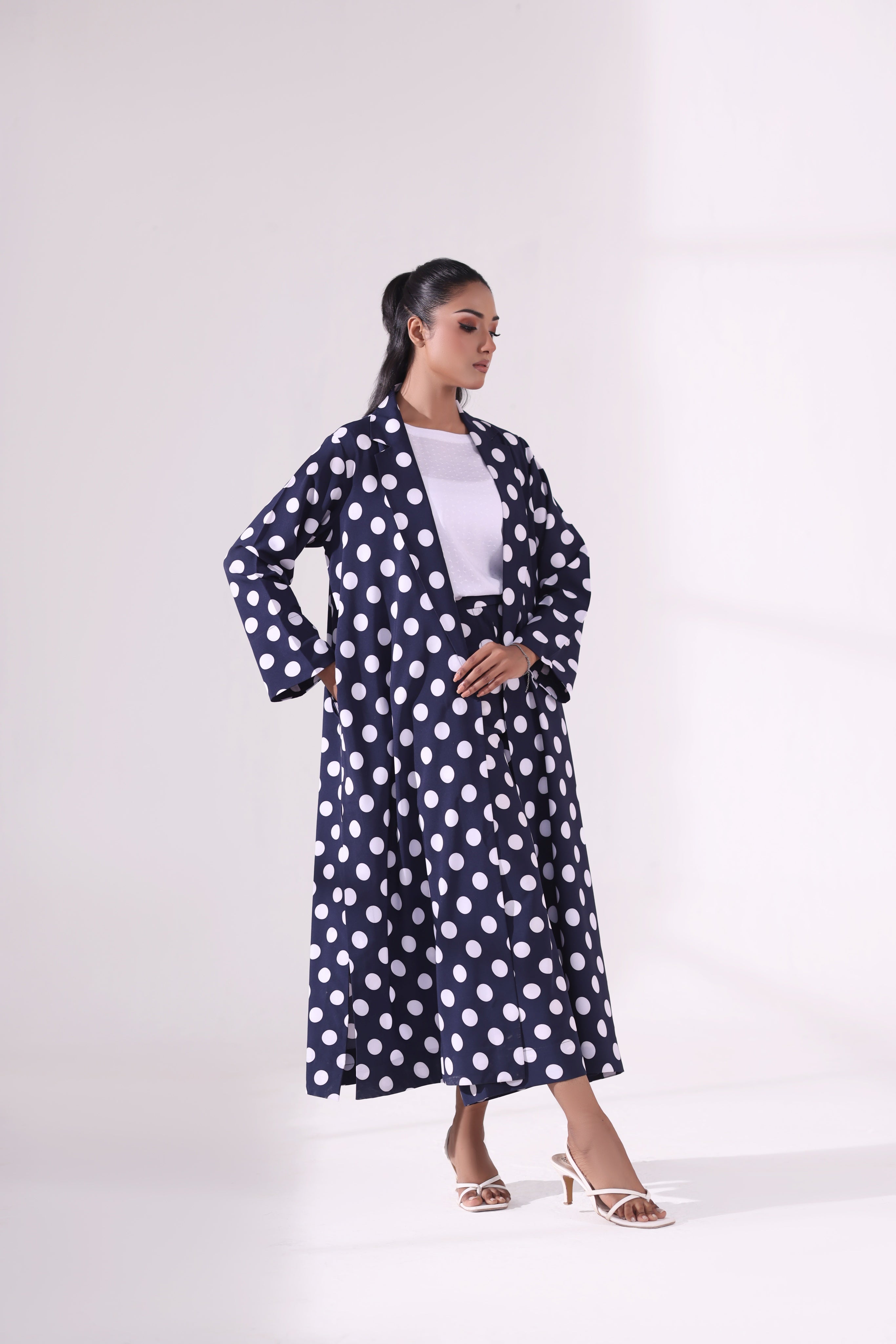 POLKA DOT TRENCH COAT SET