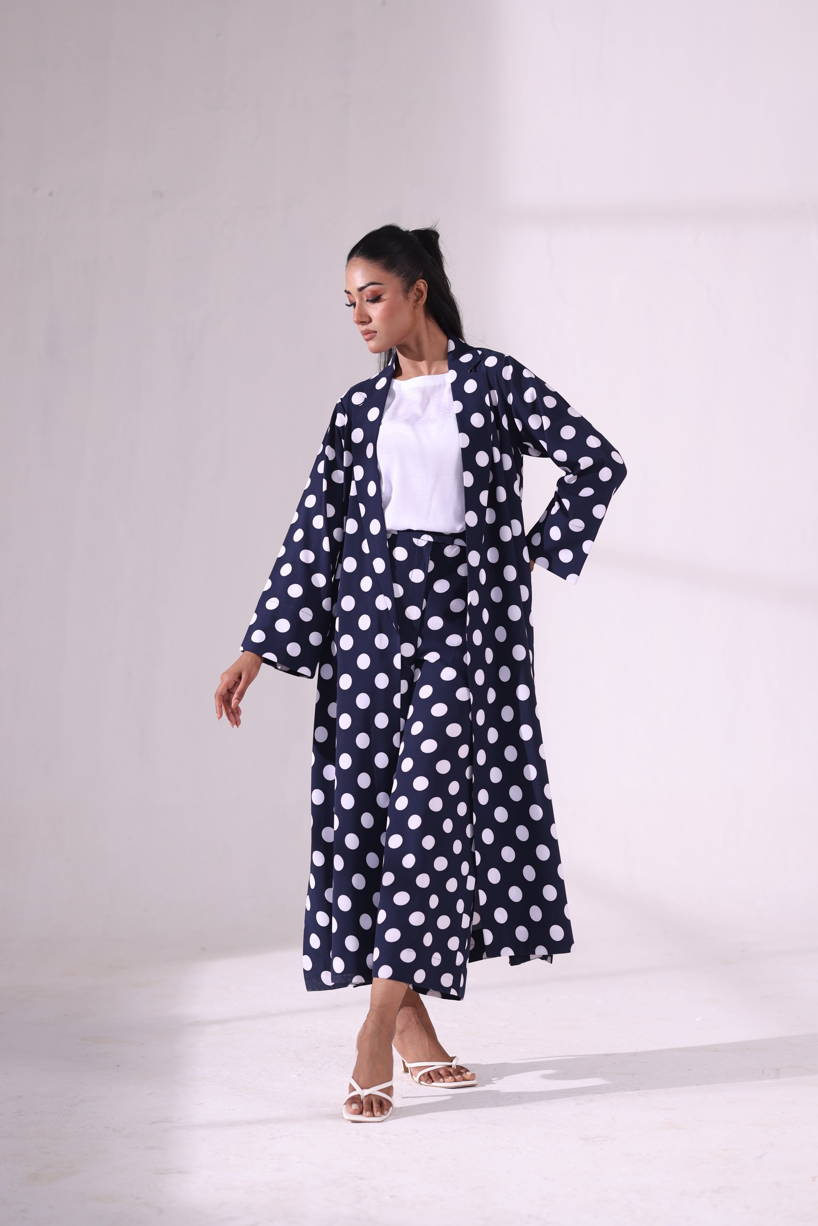 POLKA DOT TRENCH COAT SET