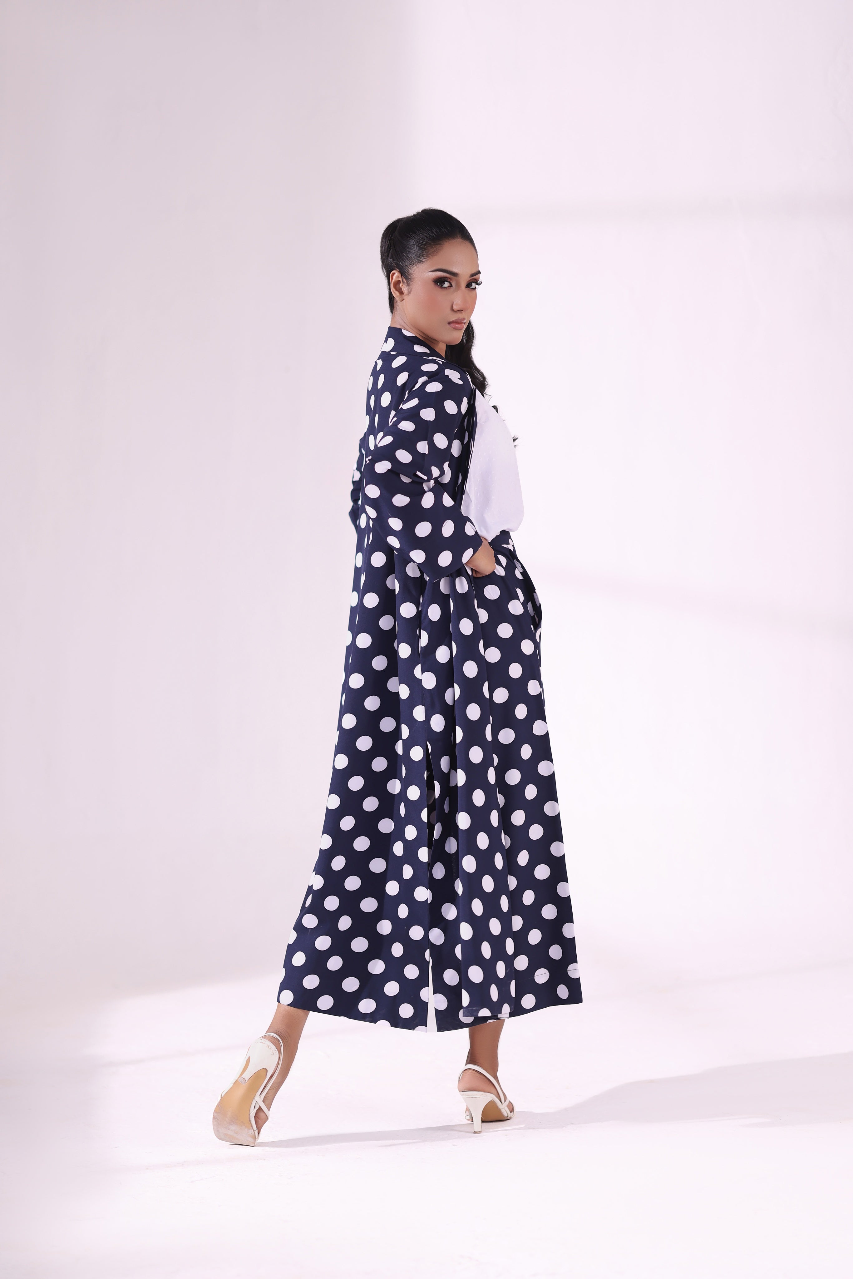 POLKA DOT TRENCH COAT SET